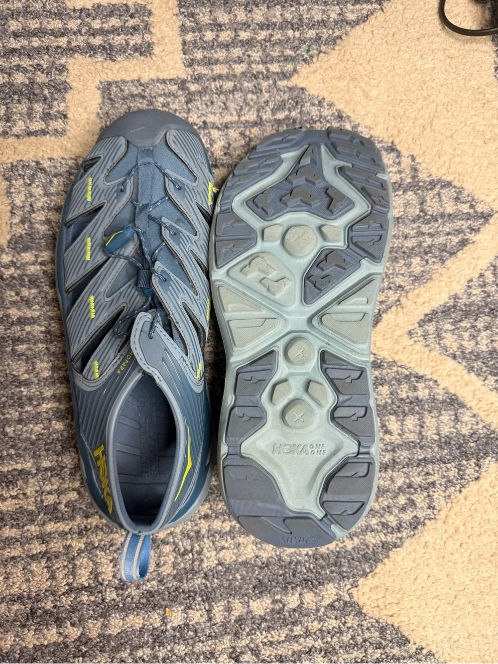 WORN ONCE HOKA Hopara Deep Blue Sandals